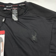 Spyder Men’s Active Short Sleeve Tee Moisture Wicking 4 Way Stretch Black M