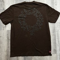 Keith Haring X Shoe Palace Brown Embroidered Heart Logo Art T Shirt Sz XL
