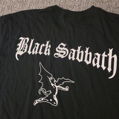 Vintage Black Sabbath 2004 Black T Shirt Mens Size Large Double Sided Rock