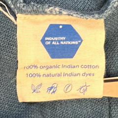 Industry of all Nations Size XL Blue Cotton Natural Indigo 6 Dips SS Crew Neck T