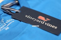 NWT Vineyard Vines Men Short Sleeve Pocket Crew Tee T-Shirt “FISH SCALES WHALE”