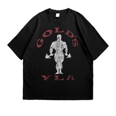 Gold’s Gym Weightlifting Graphic Tee Men’s 100% Cotton Soft T-Shirt for Workout