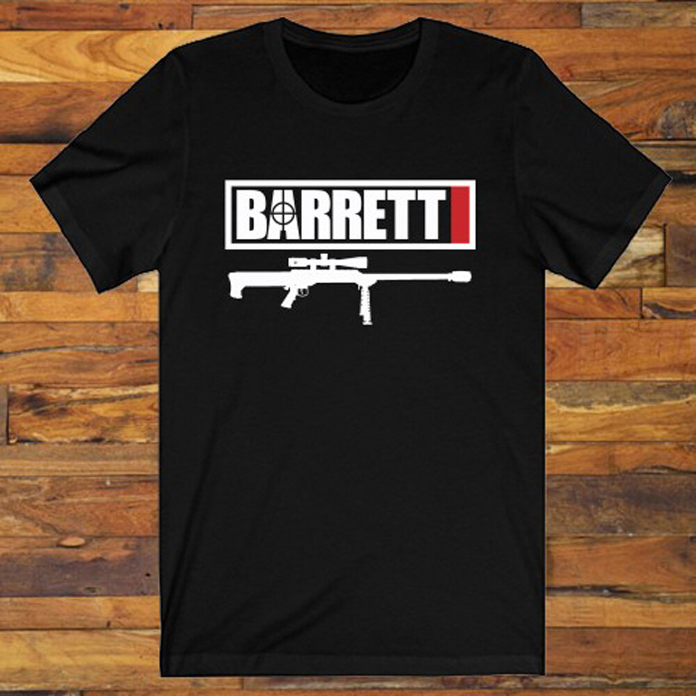 BARRETT Ammunition Guns Firearms Men’s Black T-Shirt S-5XL