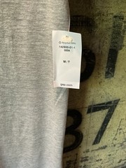 NEW Gap Men’s Medium Tall Short Sleeve Grey Cotton Henley