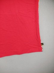 Maxi Milian Men T Shirt L Red Patchwork Front Pocket Short Sleeve Crew Neck