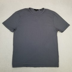 Vince Men’s Crew Neck Solid Short Sleeve Tee Size Medium Gray USA Made Classic