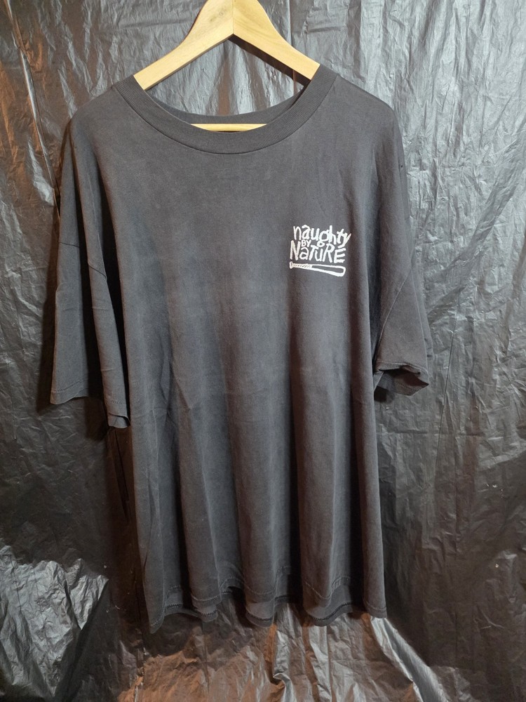 Naughty By Nature Tommy Boy Vintage Black T Shirt Extra Large Hanes Beefy T Tag