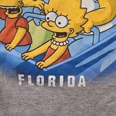 Universal Studios Simpsons Shirt Mens Large Gray Florida Theme Park Graphic Tee