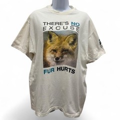 VTG 90s PETA People For The Ethical Treatment Of Animals Fur Hurts T Shirt L
