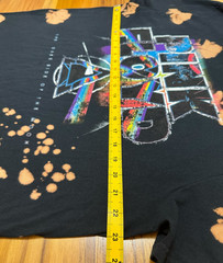 Pink Floyd Dark Side The Moon Shirt XL Custom Bleach Acid Wash Grunge Band Tee