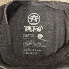 American Fighter Men’s Large T-Shirt LANDER Athletic Biker GYM Dark Grey MMA