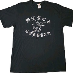 Vintage Black Sabbath 2004 Black T Shirt Mens Size Large Double Sided Rock