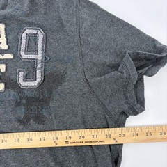 Y2K American Eagle Shirt Mens XXXL Gray Graphic Distressed Applique 2009