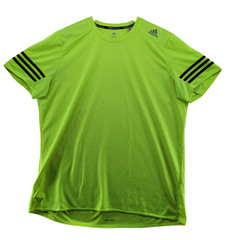 Adidas Response Running Men Size XL Solid Yellow Short Sleeve Crew-Neck T-Shirt