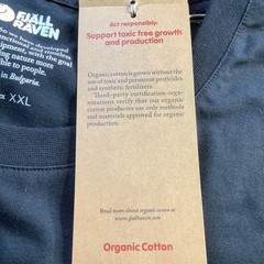 Fjallraven Kanken T-shirt Boston Black Organic Cotton Tee Unisex Size XXL NWT