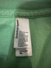 APPLE Employee T-Shirt~AMERICAN APPAREL USA~ Apple Green~TECH COMPANY~Adult XL