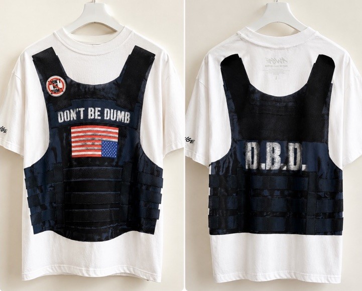 ASAP Rocky Dont Be Dumb On Tour 2026 T-Shirt Size large Tactial vest tee NEW