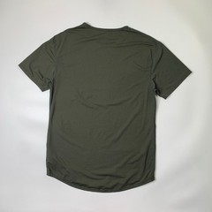 BYLT Shirt Mens L Large Army Green Pulse Drop Cut Short Sleeve Muscle Athletic