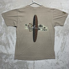 Crazy Shirts Hawaii Shirt Mens Medium Beige Lahaina Maui Surf Kona Coffee Dyed