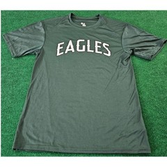 Badger Sport Eagles Short Sleeve T Shirt Green Adult Small Athletic Performance