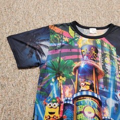 Despicable Me Minions Shirt Mens XL Colorful Neon City Universal Japan Exclusive