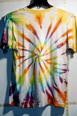 Peace Time Tie-Dye TShirt L Single Stitch Cotton T Shirt Stains 1990 Fruit Loom