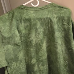 The Mountain Green Tie-Dye Rainbow Butterfly Dreamcatcher Cotton Crew Tee 2XL