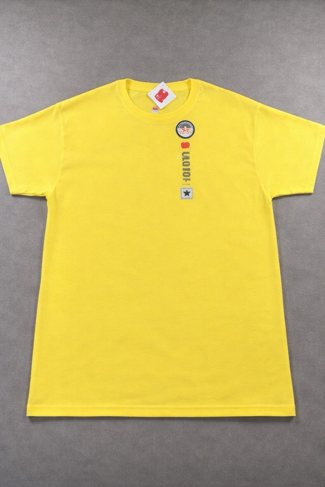 Hanes Essentials Men’s Large Yellow Cotton Crewneck T-Shirt Short Sleeve