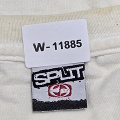 VINTAGE Split Men Shirt XL Off White Logo Long Sleeve Y2K Skater READ