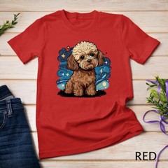 Brown Maltipoo Starry Night Van Gogh Maltipoo Mom Dad Owner Unisex T-shirt