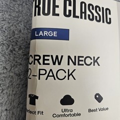 True Classic Men’s 2-Pack Crew Neck Tee Shirts 1 Gray 1 Navy Size Large