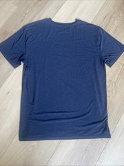 No Bull Shirt Mens Large Logo Crewneck Tee Athletic Stretch Blue