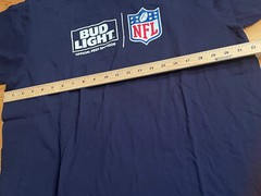 Bud Light Shirt Men’s XL Blue Hanes NFL Graphic tee Crew Neck Short Sleeve Logo