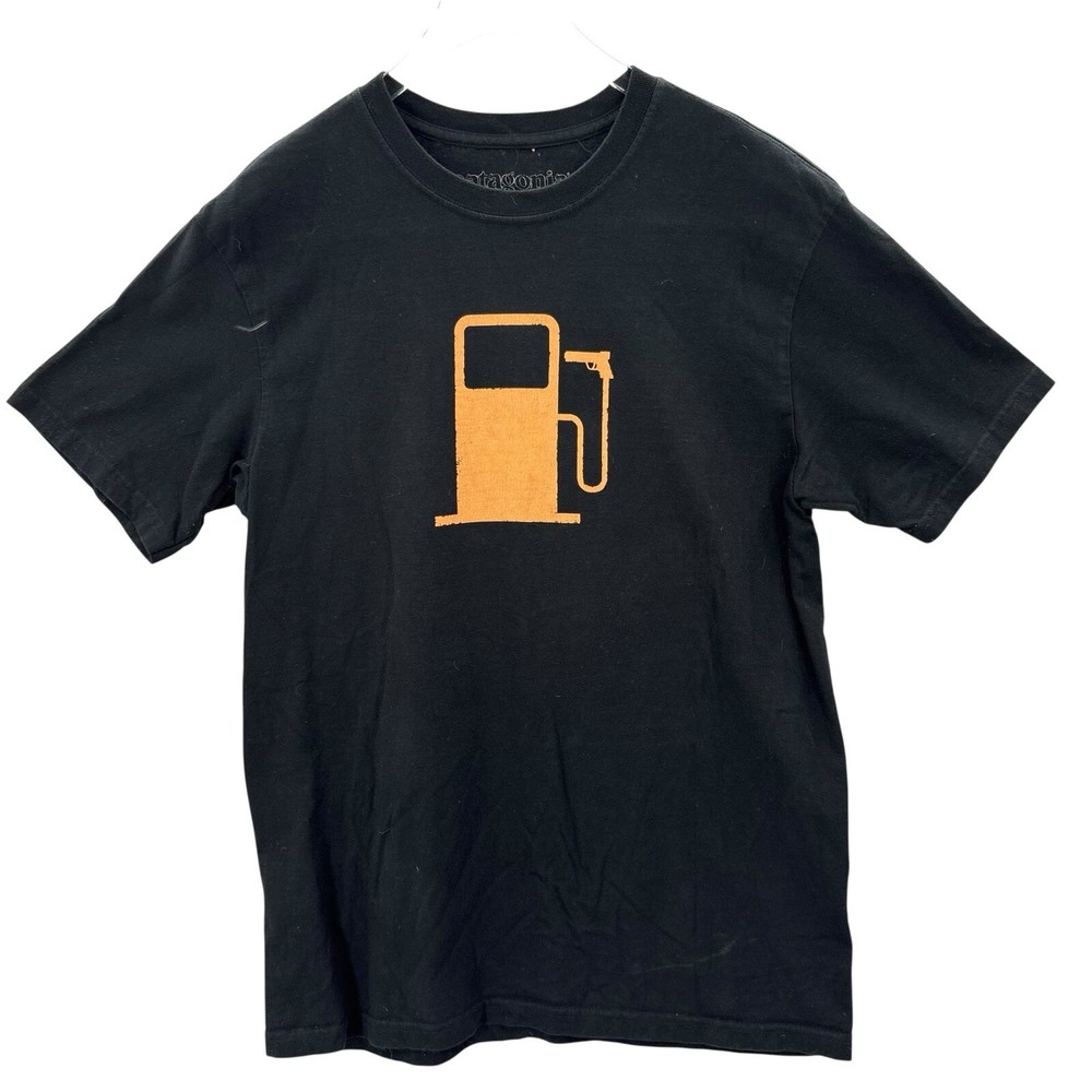 EUC Patagonia Kill Gas Pump Logo Tshirt Cotton Climate Change Promo RARE SZ M