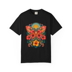 Psychedelic Hibiscus Moth Graphic Tee