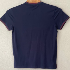 NWT SCOTT JAMES ENGLAND Ringer T-Shirt Embroidered Logo Stripe Accents Men’s L