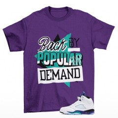 Throwback Sneaker Shirt Purple to Match Jordan 5 Retro Grape HQ7978-100