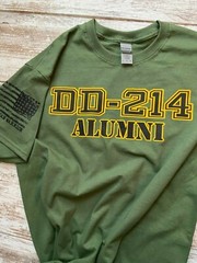 DD-214 Alumni T-shirt For all Veterans American Warrior VII 823