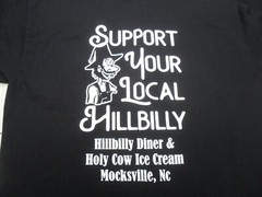 Large NWOT Support Your Local Hillbilly Diner Mocksville North Carolina Shirt