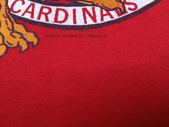 Vintage 80s Louisville University Mascot Logo T Shirt Mens Size Medium Red 1987