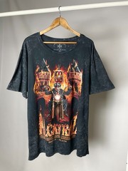 West Coast Choppers Size XXXL Vintage Alcatraz Fire Biker Merch Grey Tee T Shirt