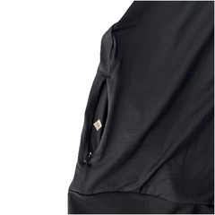 Mens Large Favorite Soft Pullover Black Shirt Front Zipped Pocket Members Mark