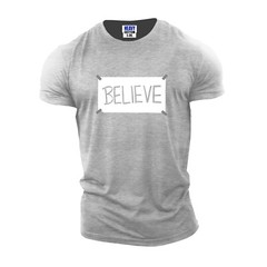 Beleive On Jesus Mens Religious Christ T-Shirt Easter Christianity USA Gift Tee