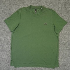 Adidas Axis Tee 2.0 T-Shirt Mens L Green Micro Stripe Gym Training Performance