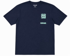 Hurley Men’s Navy Everyday T-Shirt Short Sleeve with Soft Cotton Pocket Size XL