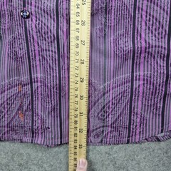 Robert Graham Button Up Shirt Mens 2XL Purple Paisley Floral Flip Cuff Preppy