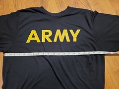 Army Tshirt Blk Cotton Large See Pics For Sizes Excond SS Spellout