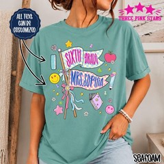 Personalized Sixth Grade Teacher Shirt Custom 6th Grade Teacher Name Team TShir