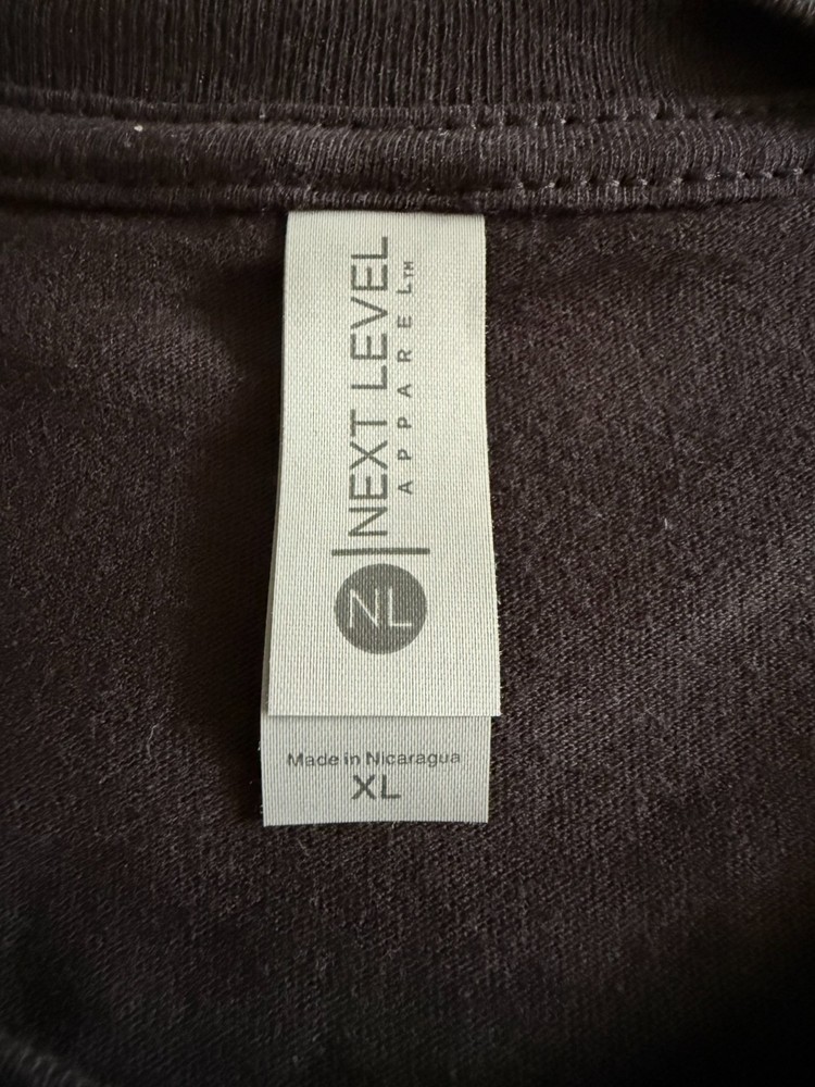 Next Level Cotton Short Sleeve T-Shirt 3600 Black Sizes L and XL