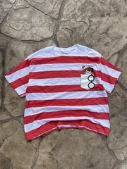 Wheres Waldo Red White Stripe T‑Shirt Costume Graphic Tee Men’s XXL 2XL Cotton